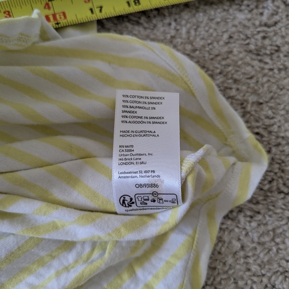 Pilcro Babydoll Fitted Short Sleeve Striped Tee Cotton Blend - Women's Small - Picture 10 of 10